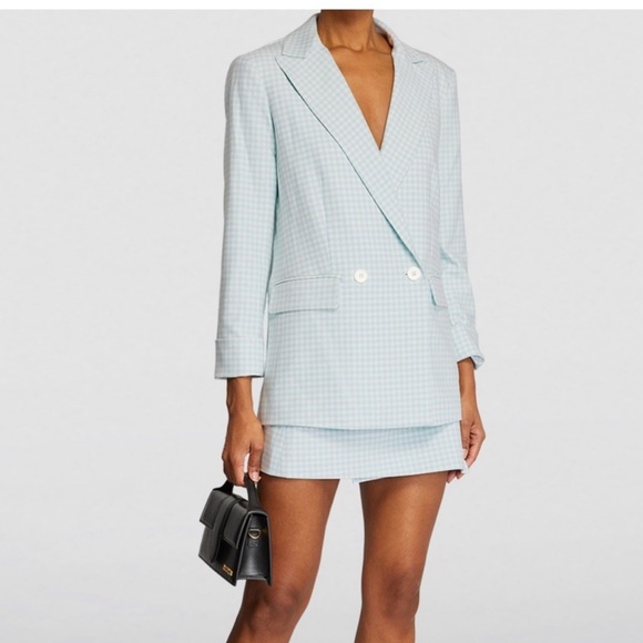 NWT Alice and Olivia Justin Longline Houndstooth Blazer Jacket - Picture 5 of 17